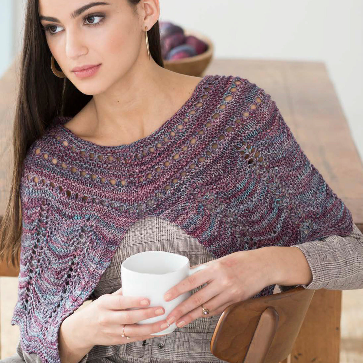 Malabrigo Wisteria Cape Knitting Pattern