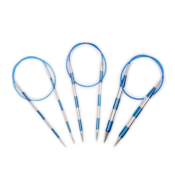KnitPro Smartstix Blue Fixed Circular Needles 24" (1 Pair)