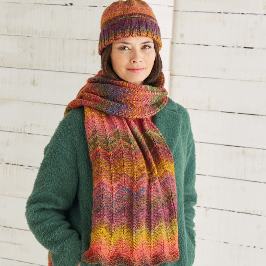 Sirdar Hat and Scarf Knitting Pattern