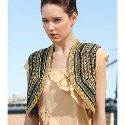 Stacy Charles Fine Yarns Gloria Vest Knitting Pattern