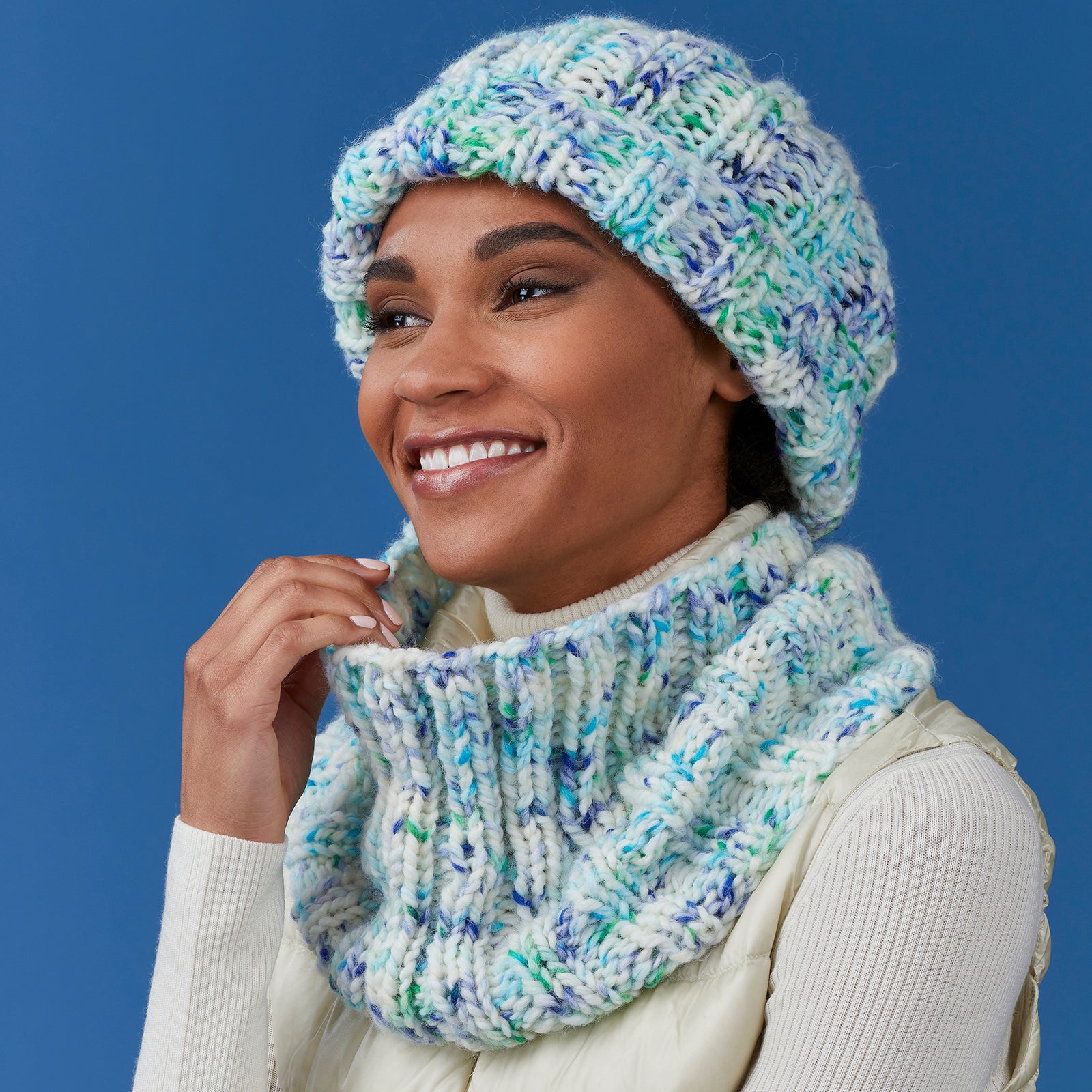 Tahki Yarns Bancroft Hat & Cowl Knitting Pattern