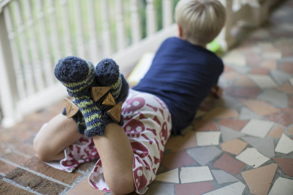 Buttoned Slipper Socks
