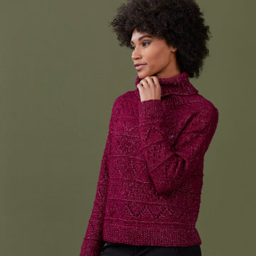 Stacy Charles Fine Yarns Aurora Pullover Knitting Pattern
