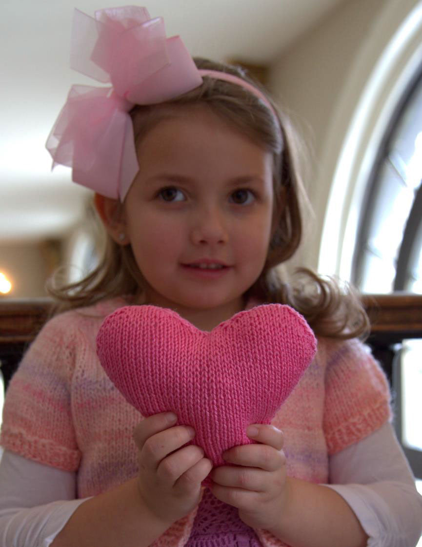 Heart Saschet Toy Knitting Pattern