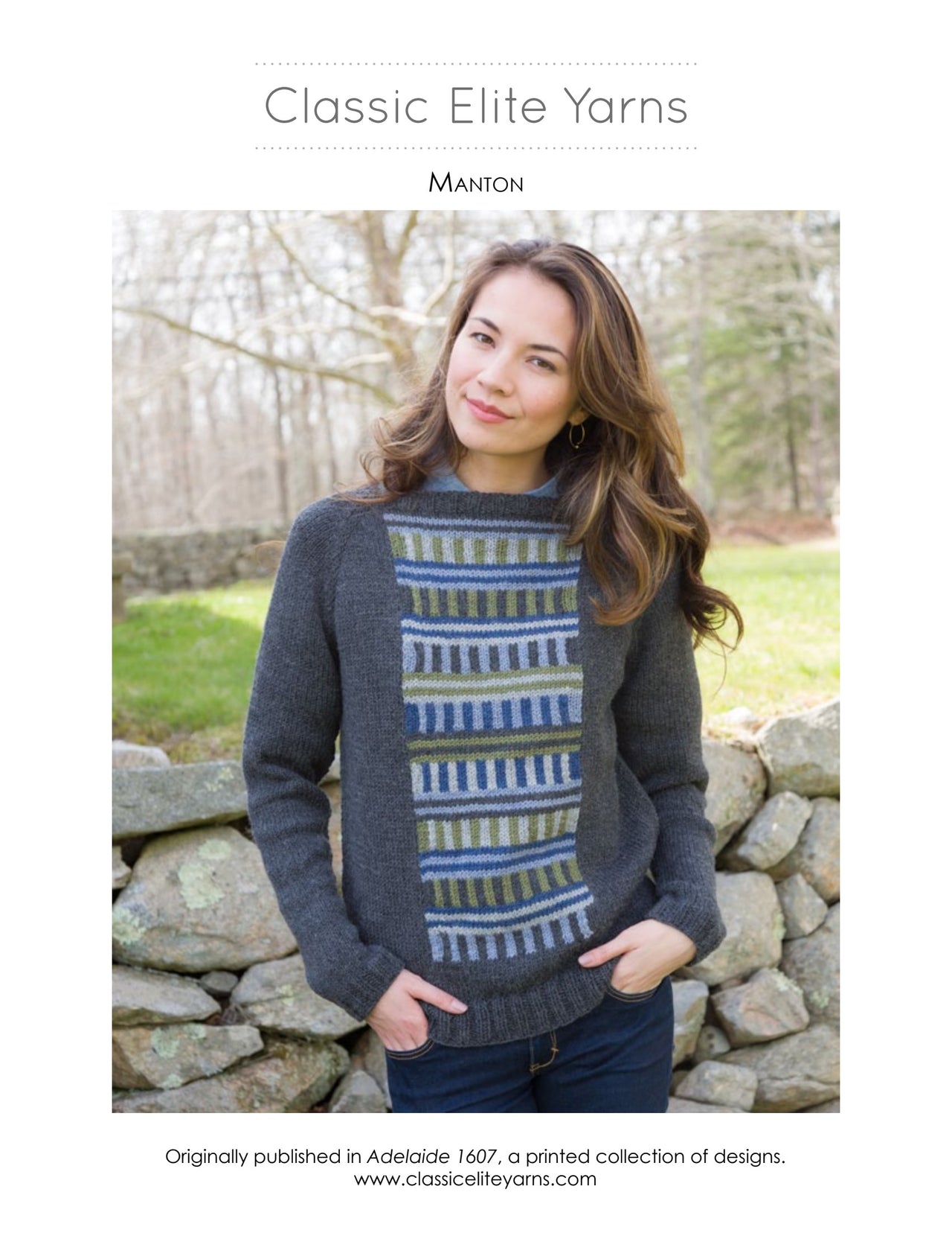 Classic Elite Yarns Manton Jumper Knitting Pattern