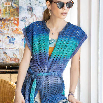 Cable Tie Vest in Noro Geshi - 16765 - PDF