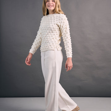 Pompom Sweater Jumper Knitting Pattern