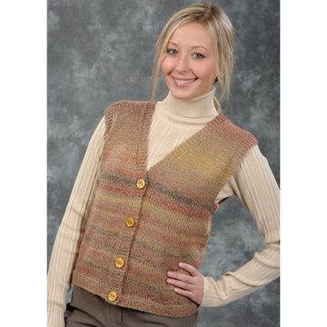 Plymouth Yarn Easy Vest Waistcoat Knitting Pattern