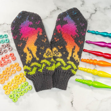 Unicorn Crochet Mittens