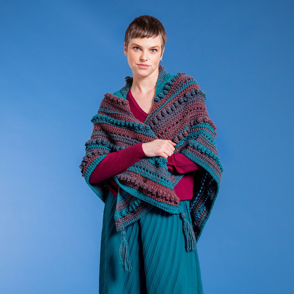 Texture & Tassels Shawl - Free Crochet Pattern for Women