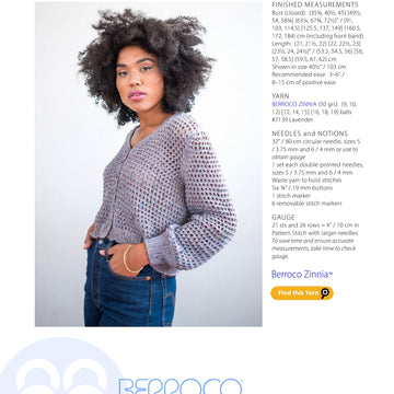Berroco Yarden Cardigan Knitting Pattern
