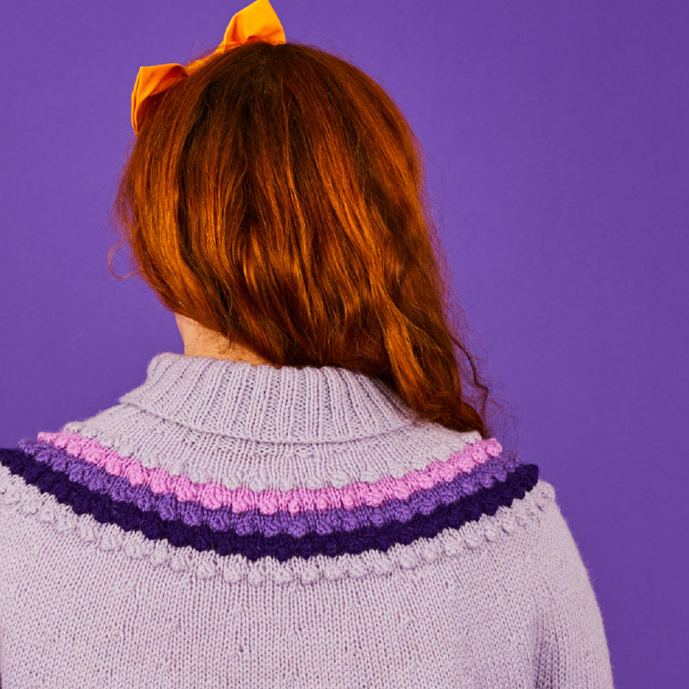 Paintbox Yarns Bobble Yoke Jumper Knitting Pattern