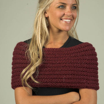 Cowl/Shoulder Wrap in Plymouth Yarn De Aire - F347 - PDF