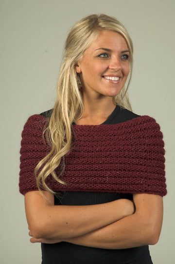Cowl/Shoulder Wrap in Plymouth Yarn De Aire - F347 - PDF