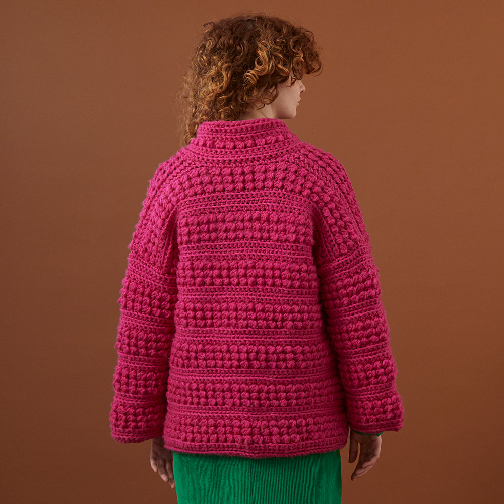 Debbie Bliss Crochet Berry Stitch Stripe Jacket Pattern