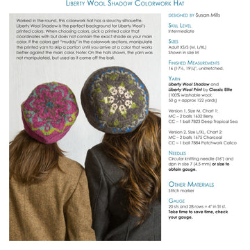 Classic Elite Yarns Liberty Wool Shadow Colorwork Hat