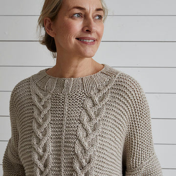 Debbie Bliss Cable & Garter Sweater Knitting Pattern