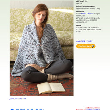 Berroco Tucana Blanket Knitting Pattern