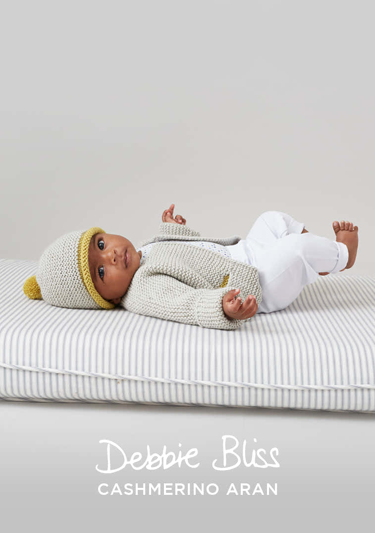 Debbie Bliss Garter Stitch Jacket & Hat Knitting Pattern
