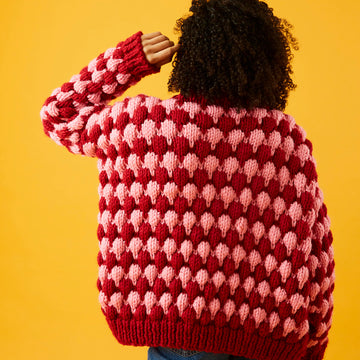 Paintbox Yarns Bubble Stitch Cardigan Knitting Pattern