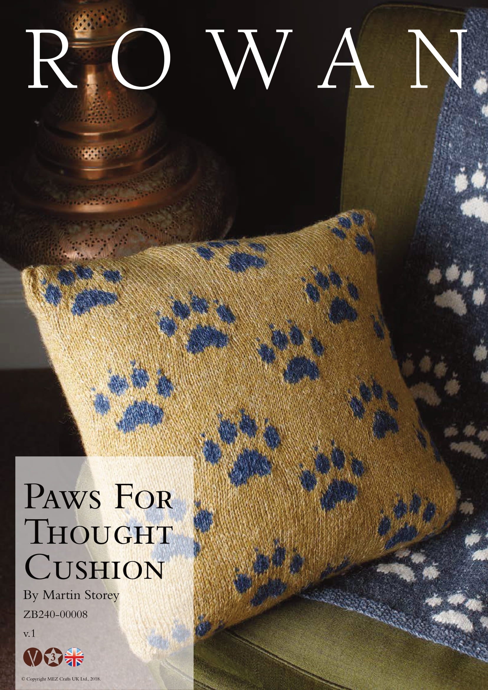 Rowan Paws For Thought Cushion Homeware Knitting Pattern