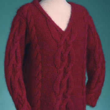 V-Neck Cable Pullover #124
