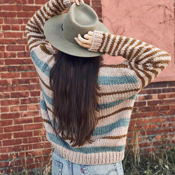 Easton Striped Pullover Jumper Knitting Pattern