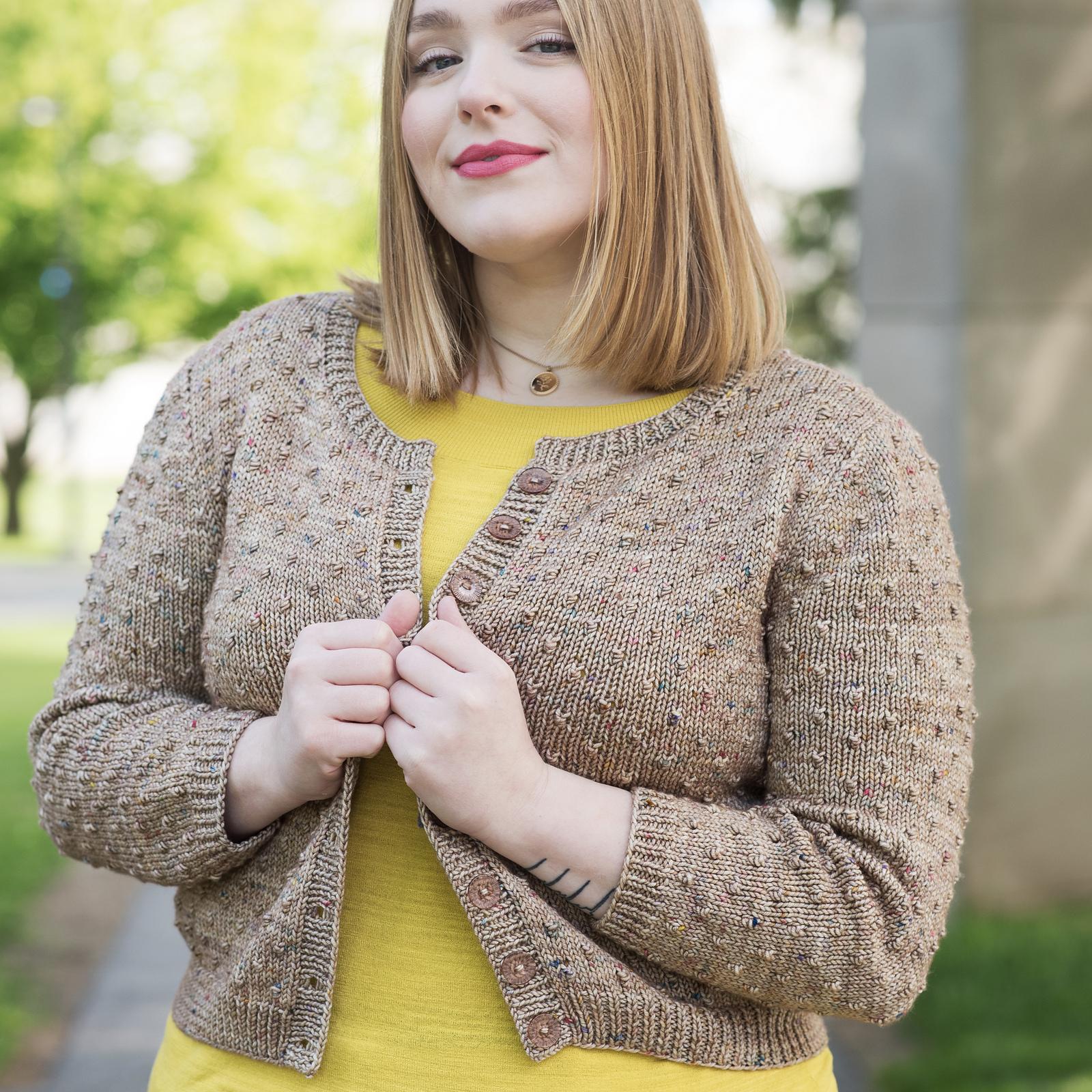 Dot knots cardi