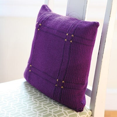 Valley Yarns Viola Plaid Pillow Knitting Pattern