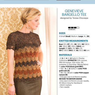 Stacy Charles Fine Yarns Genevieve Bargello Tee PDF