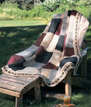 Knitted Color block afghan Pattern