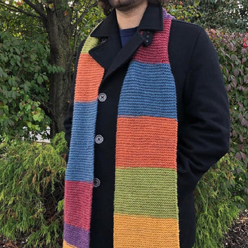 Plymouth Yarn Man's Scarf Knitting Pattern