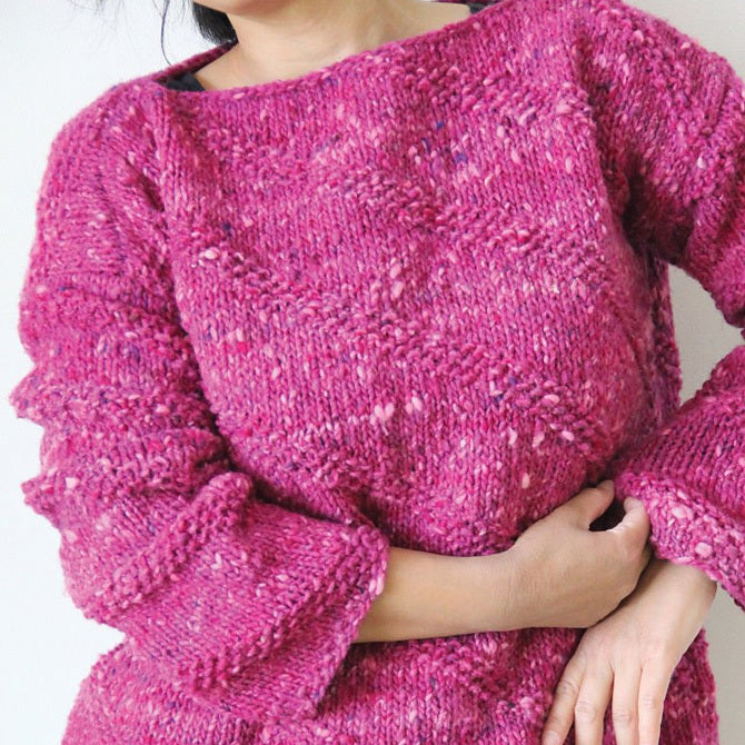 Noro Slant Stitch Pullover Jumper Knitting Pattern