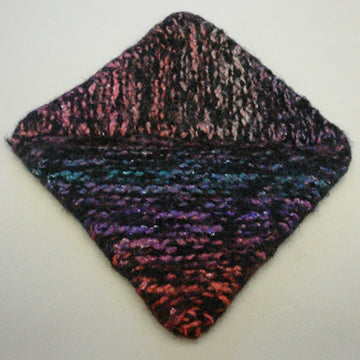 Multidirectional Diagonal Dishcloth in Plymouth Boku and Galway Worsted