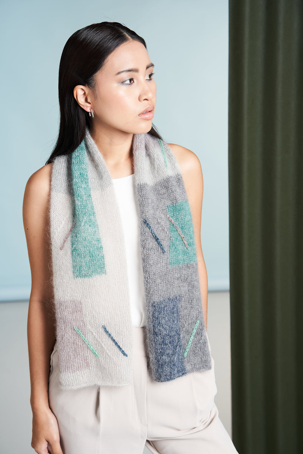 Rowan Block Scarf Knitting Pattern