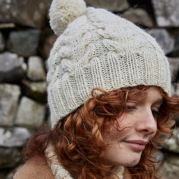 Debbie Bliss Cabled Bobble Hat Knitting Pattern