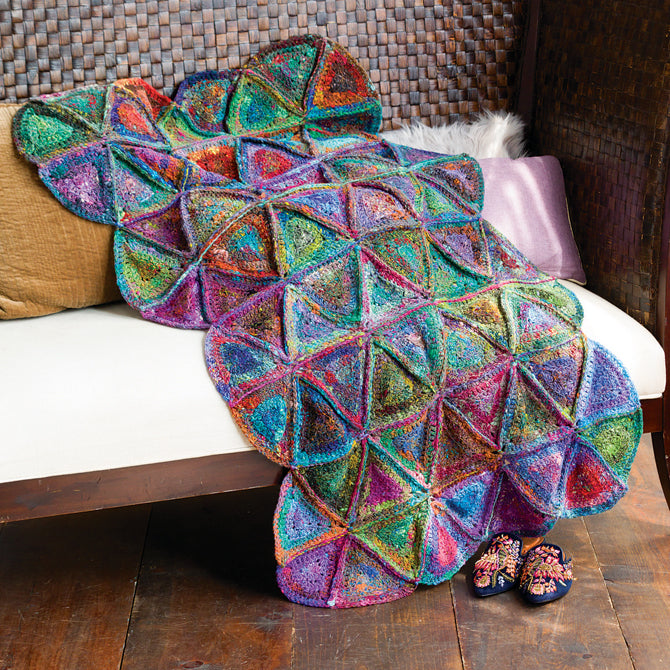 Noro Granny Quilt Afghan Blanket Crochet Pattern