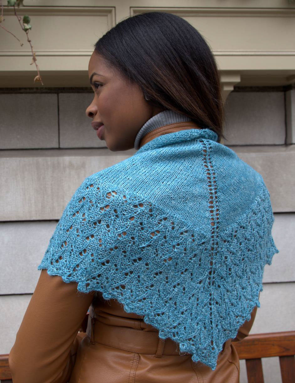 Shawl in Plymouth Yarn Linaza - F619 - PDF