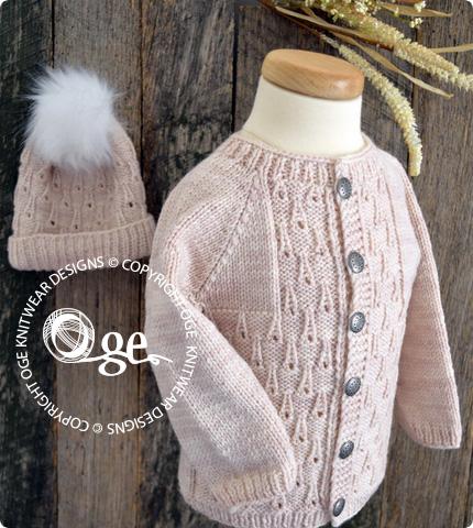 Raindrops Cardigan & Hat - P185