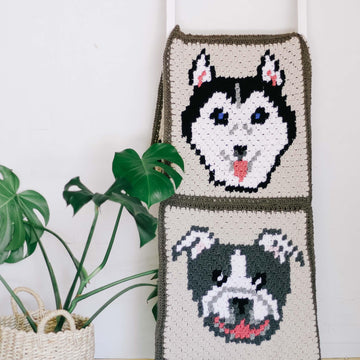 C2C Bulldog / Pitbull Dog Blanket Square