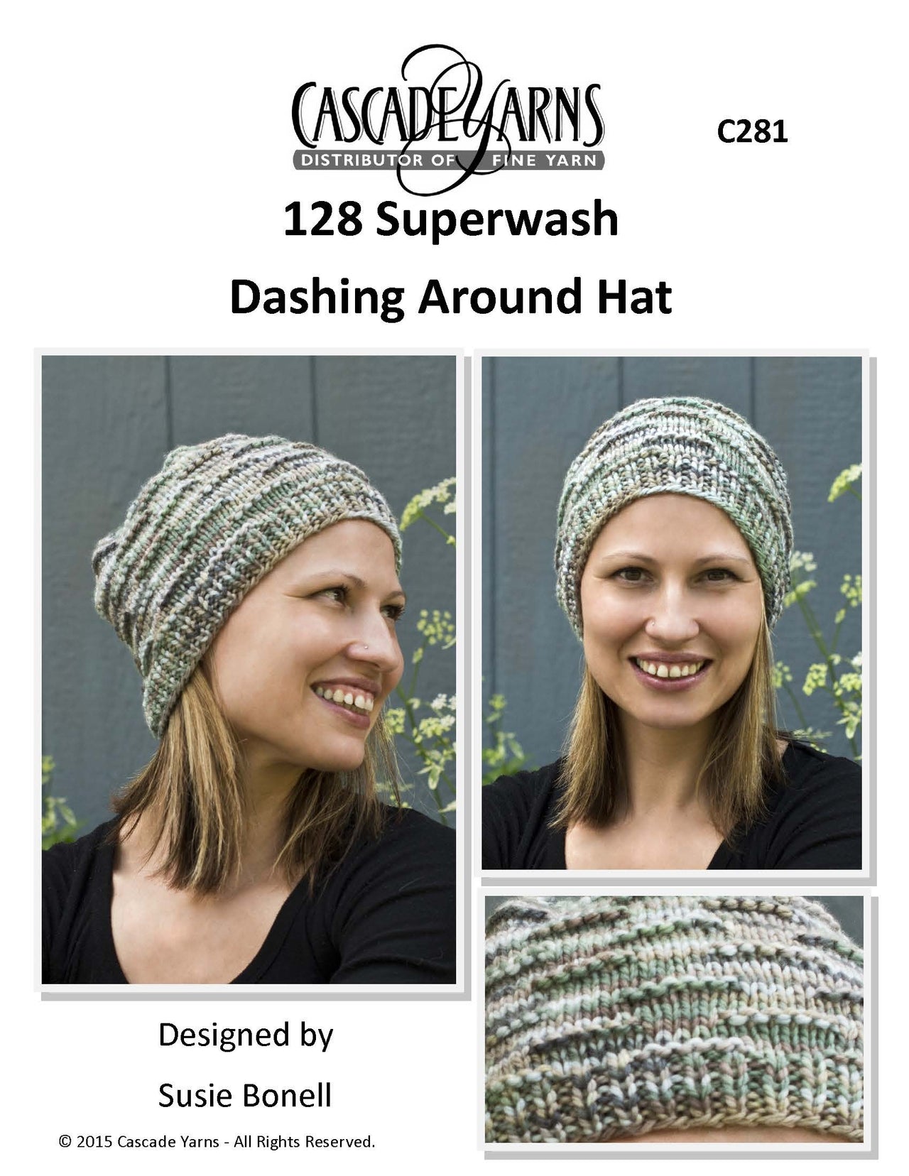 Dashing Around Hat in Cascade Yarns 128 Superwash - C281 - Free PDF