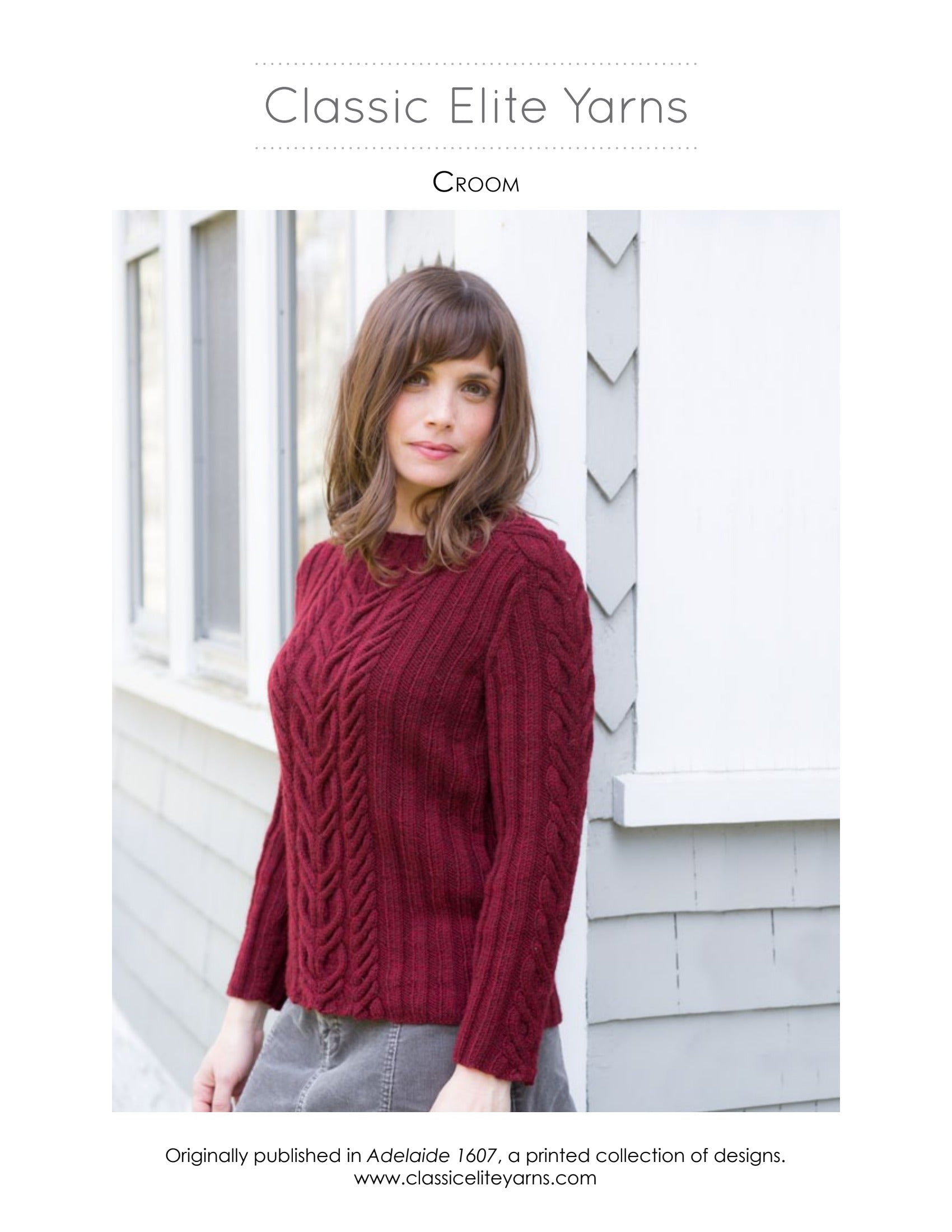 Classic Elite Yarns Croom Jumper Knitting Pattern