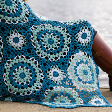 Valley Yarns WEBS Lace Motif Afghan Crochet Pattern