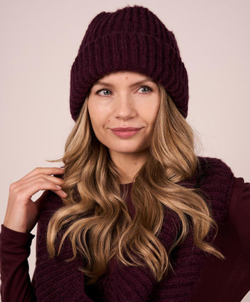 Cassia Cowl + Beanie in MODE at Rowan Alpaca Haze and Alpaca Wool