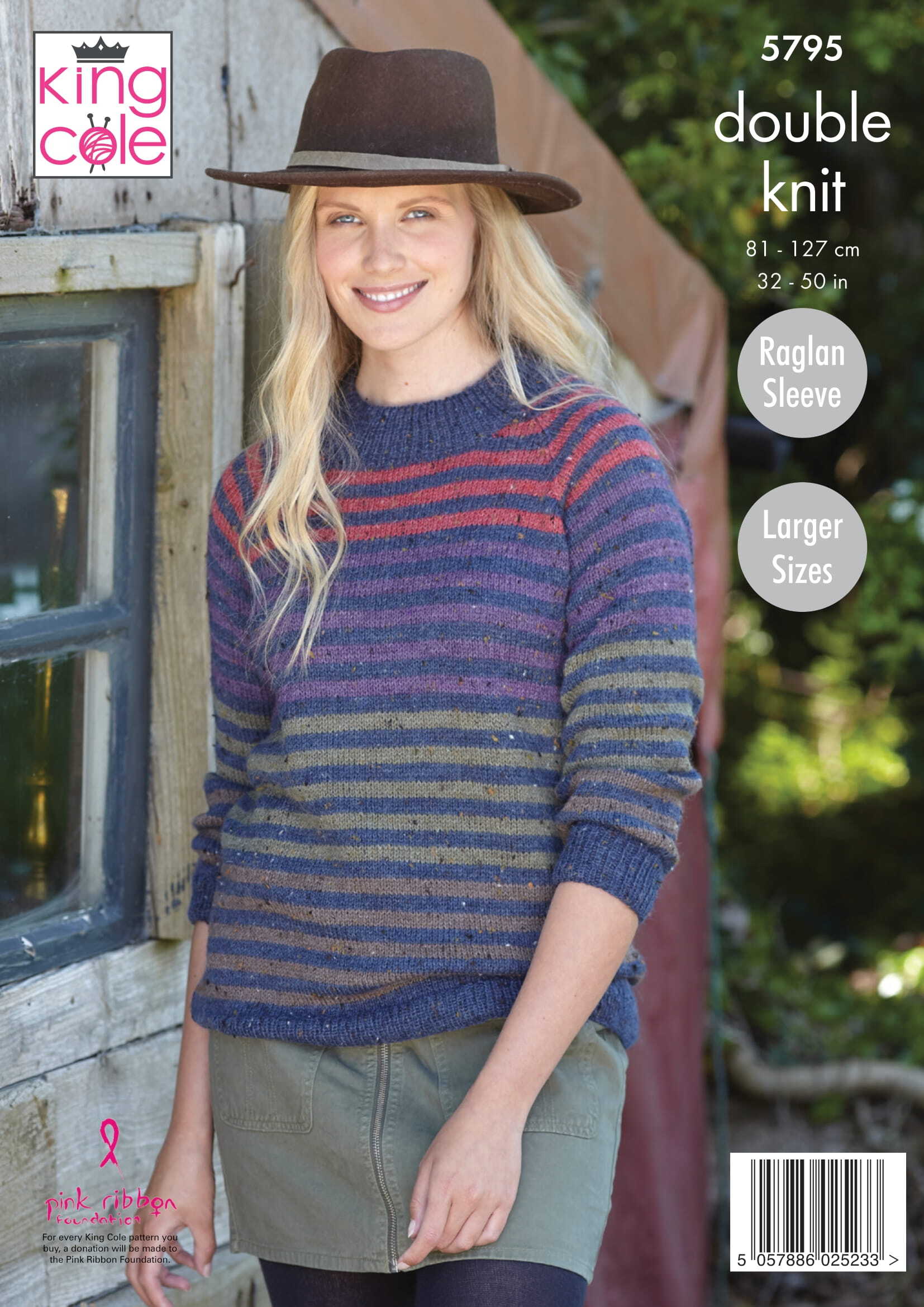 Ladies Round & High Neck Sweaters Jumper Knitting Pattern