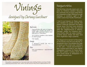 Gardiner Yarn Works Vinings Socks Knitting Pattern