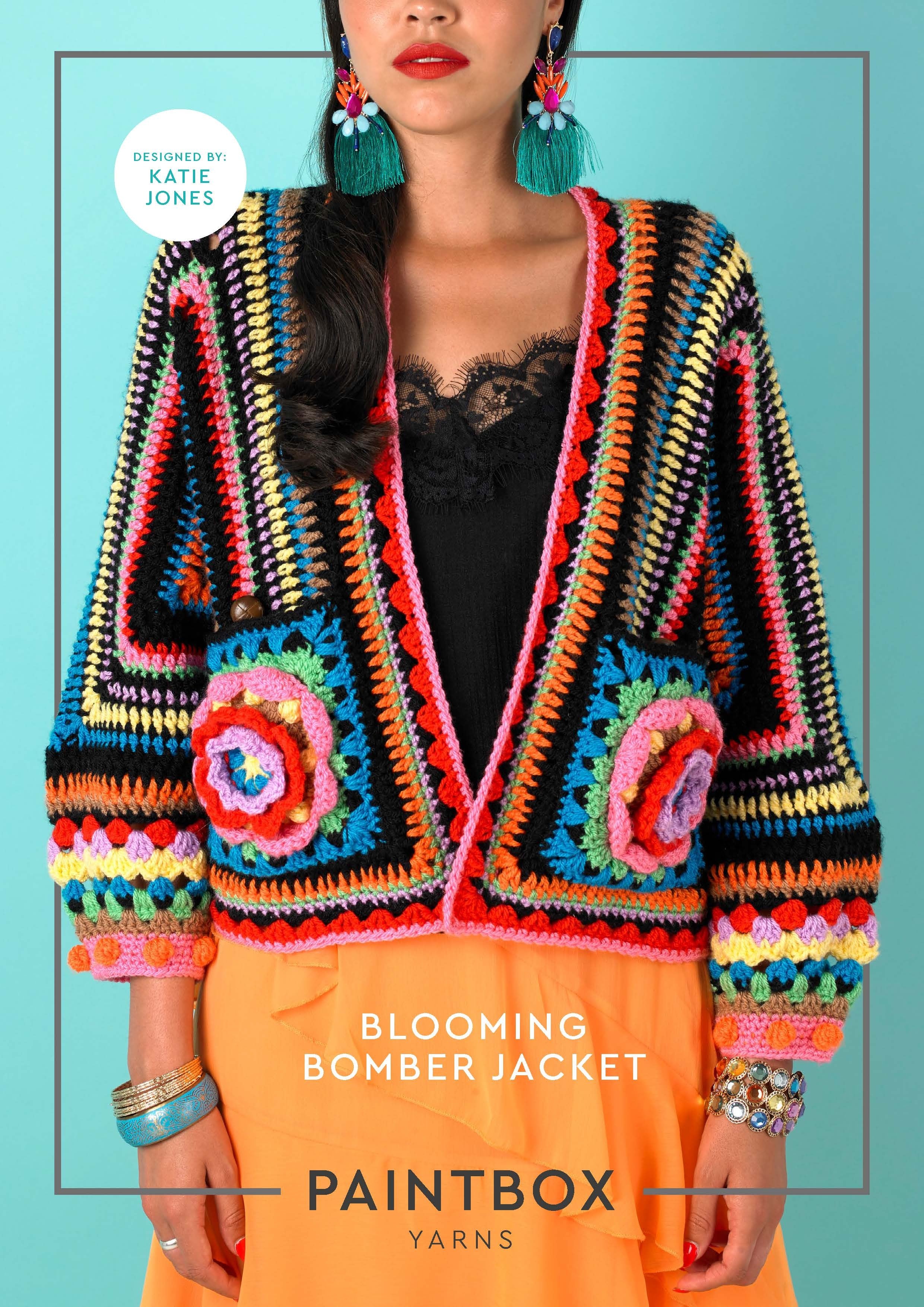 Paintbox Yarns Blooming Bomber Jacket Crochet Pattern