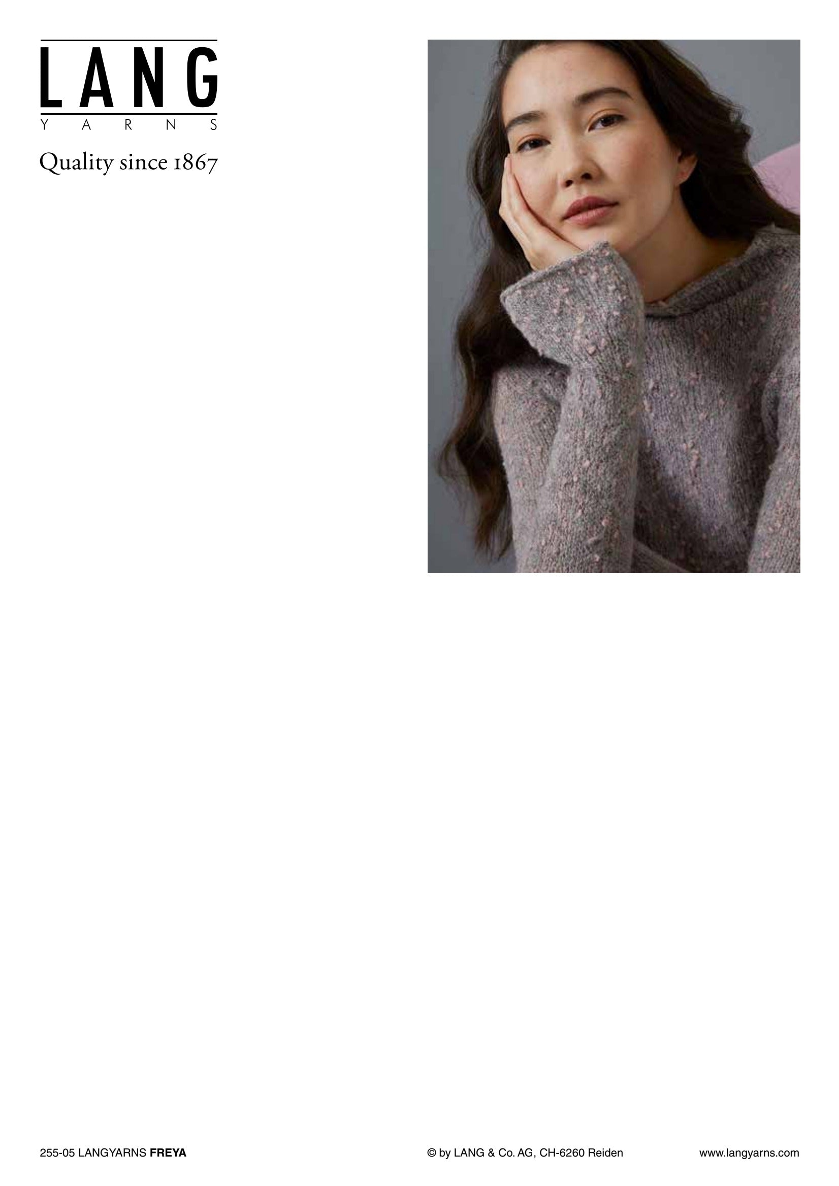 Lang 255-05 Pullover Jumper Knitting Pattern