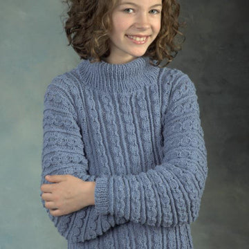 Child's Cabled Pullover Jumper Knitting Pattern