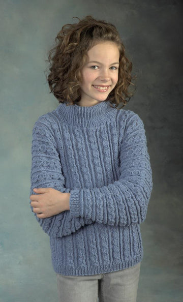 Child's Cabled Pullover Jumper Knitting Pattern